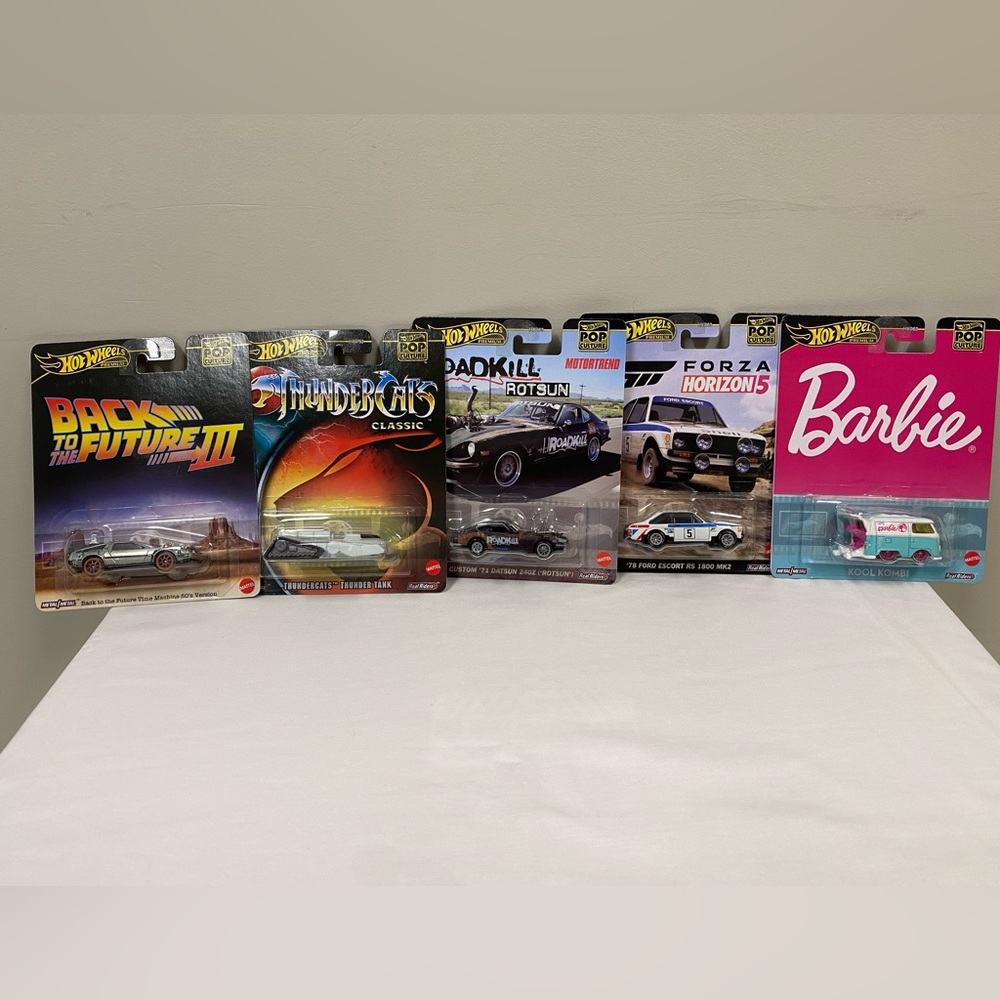 5 Car Set 2024 Hot Wheels Pop Culture Mix A Kombi Rotsun BTTF Forza
